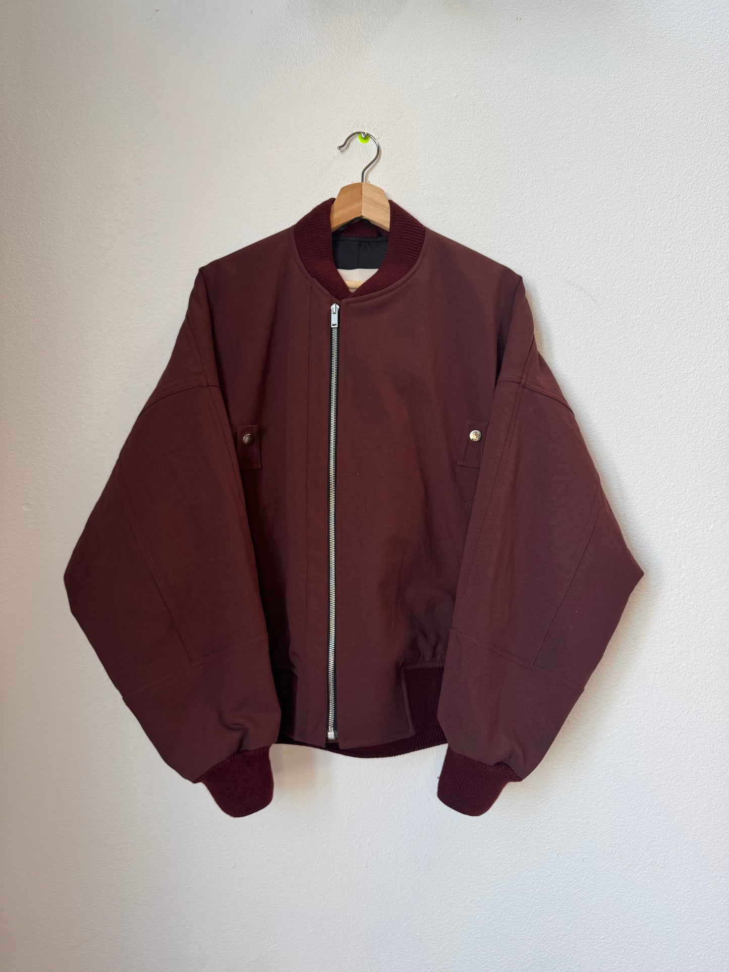 Maroon Jil Sander Bomber