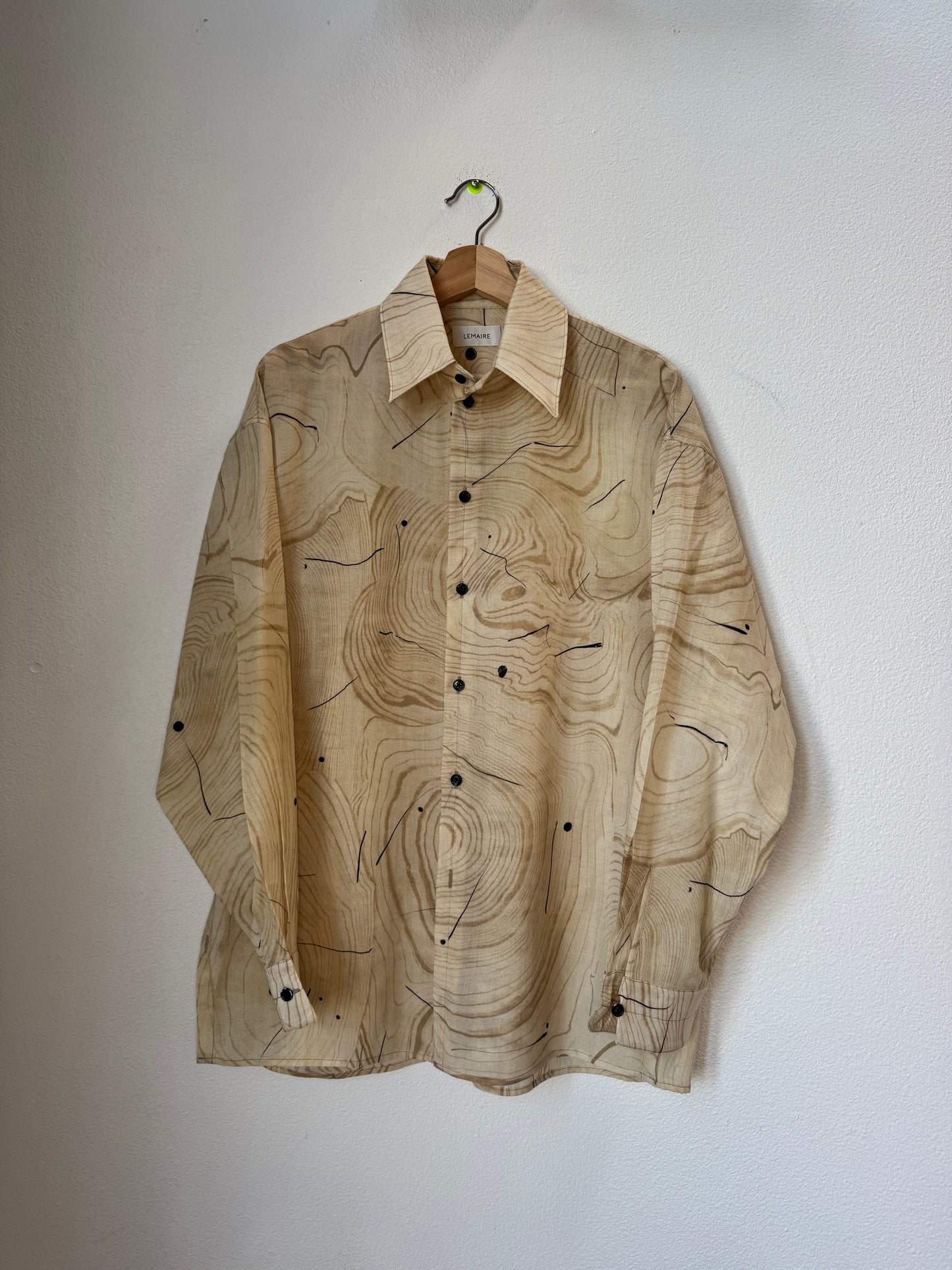 Wood Print Lemaire Twisted Shirt